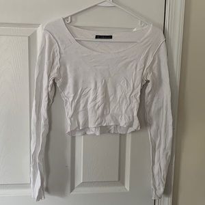 White long sleeve top